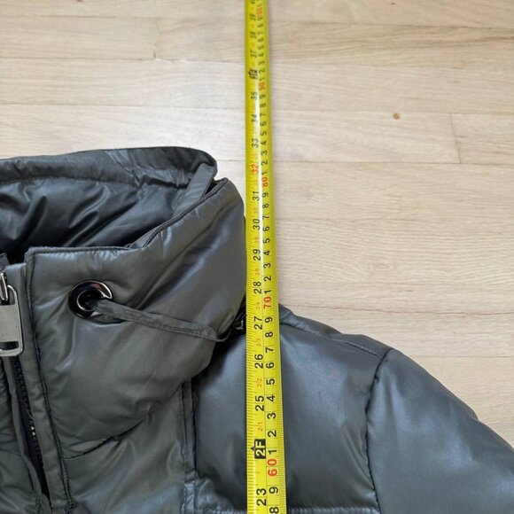 Grey London Fog puffer Downed jacket with belt women’s Large #winterjacket - Picture 7 of 8